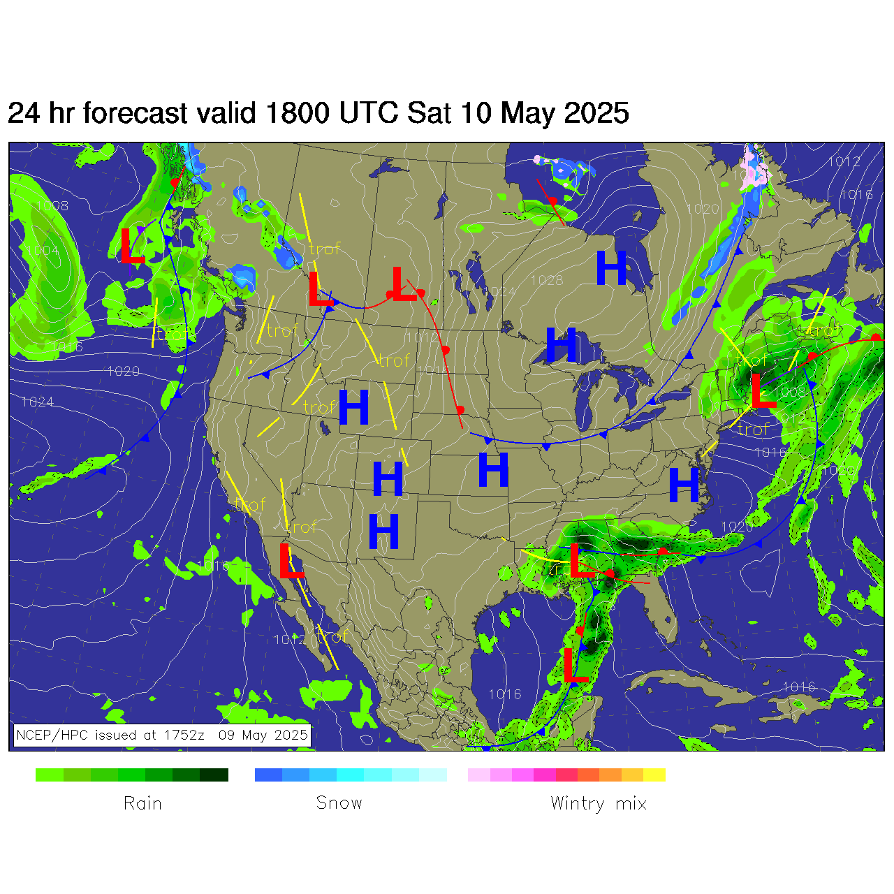 24 hour forecast Chart