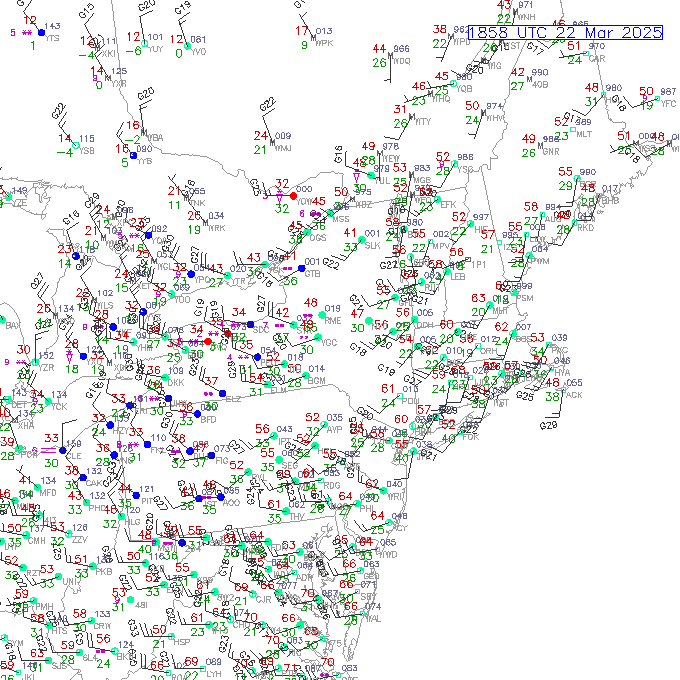 alb METAR plot