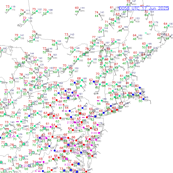 alb METAR plot