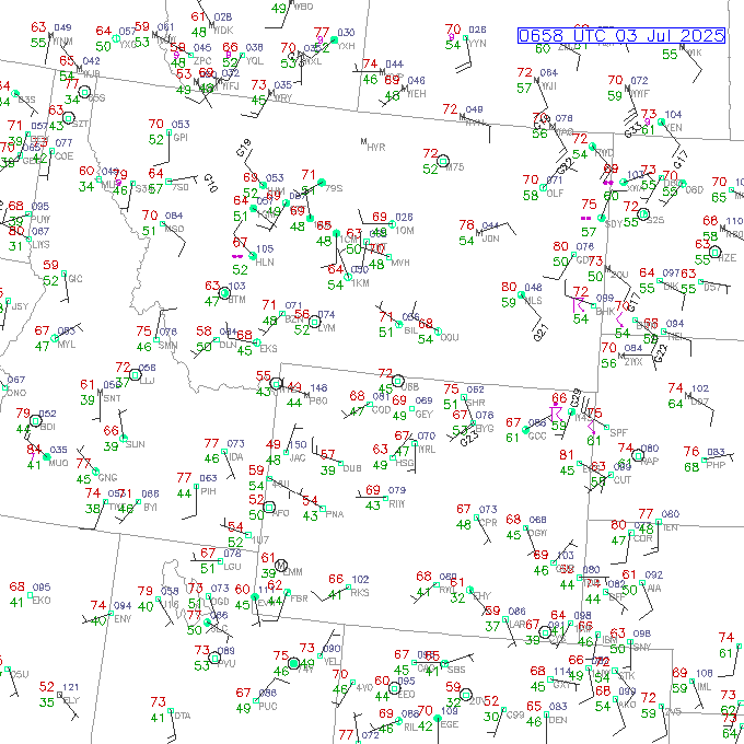 cod METAR plot