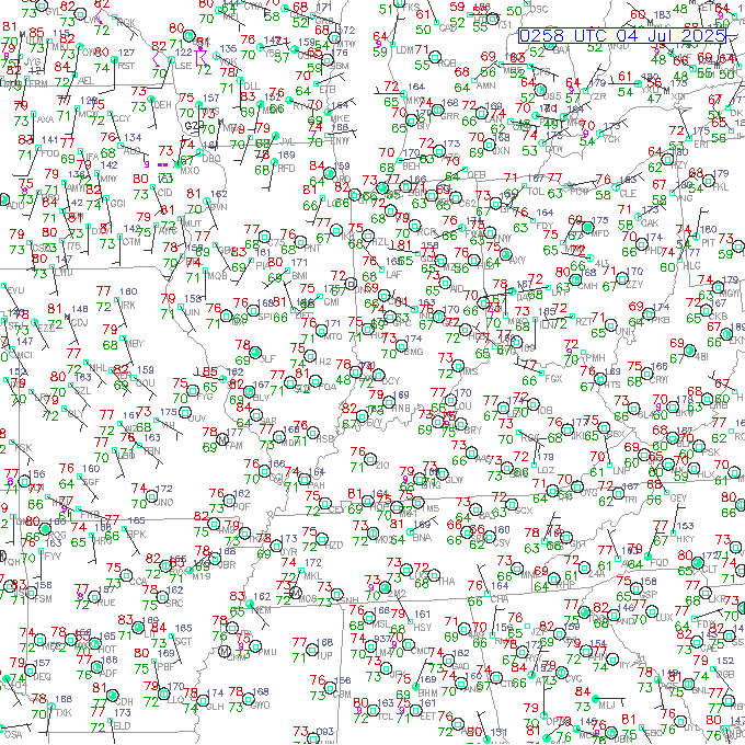 evv METAR plot