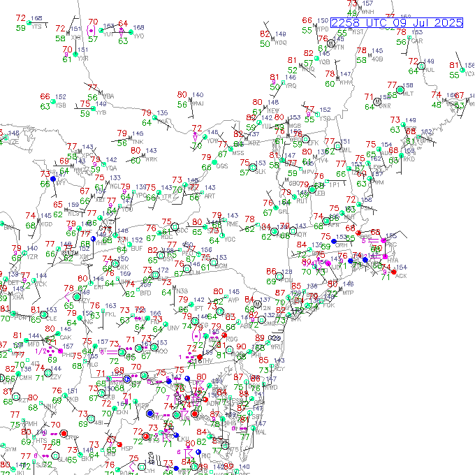 alb METAR plot
