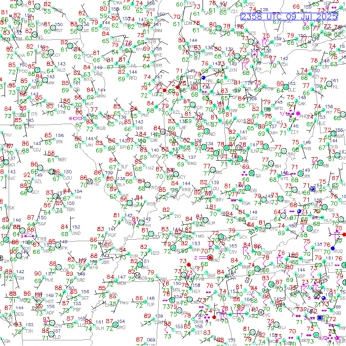 evv METAR plot