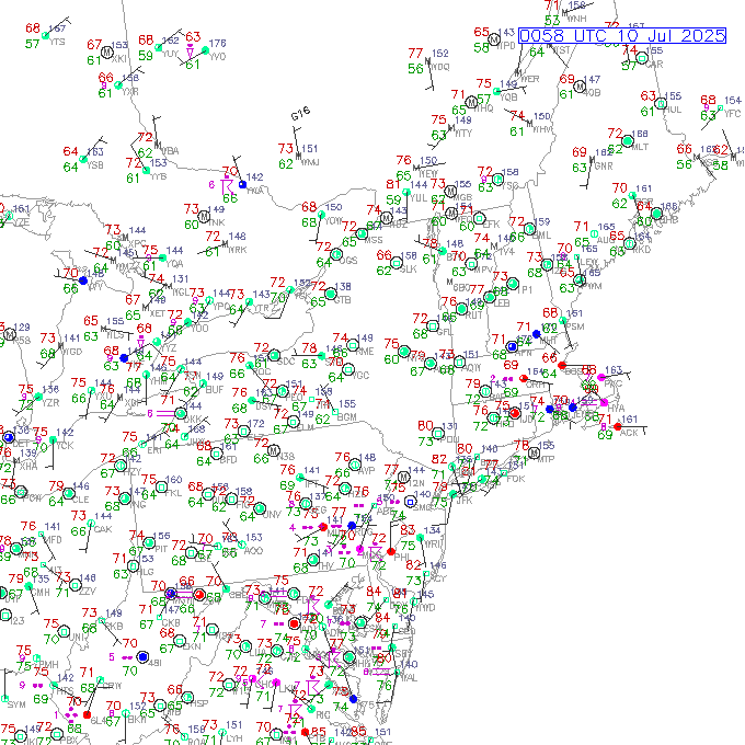 alb METAR plot