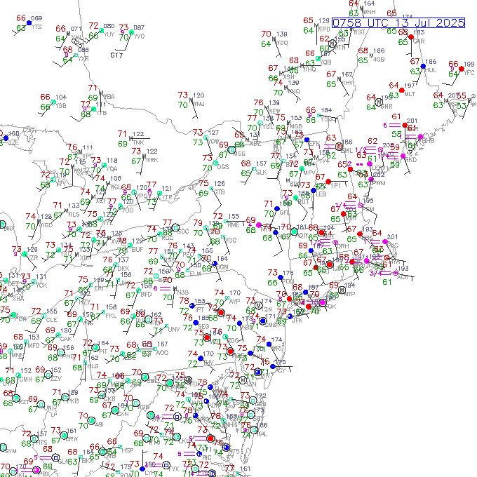 alb METAR plot