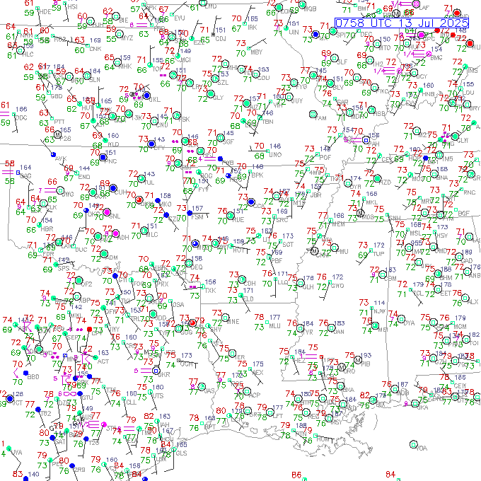 lit METAR plot