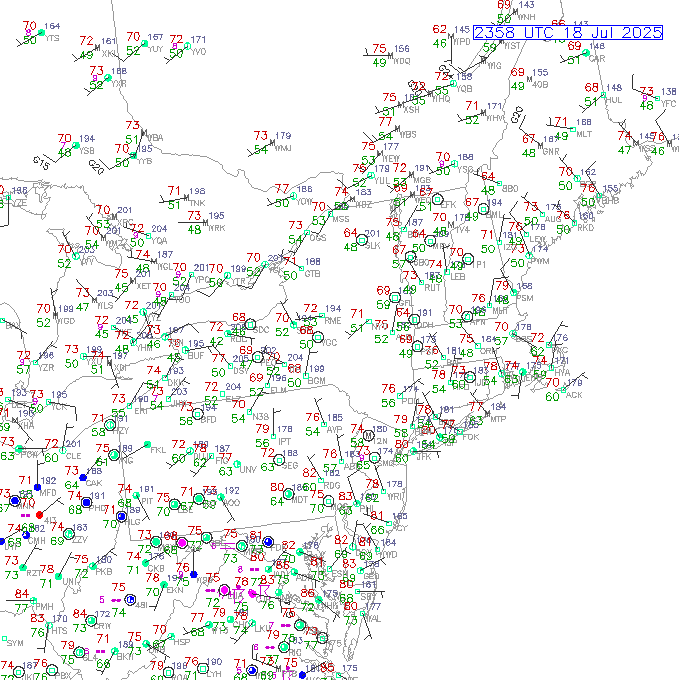 alb METAR plot