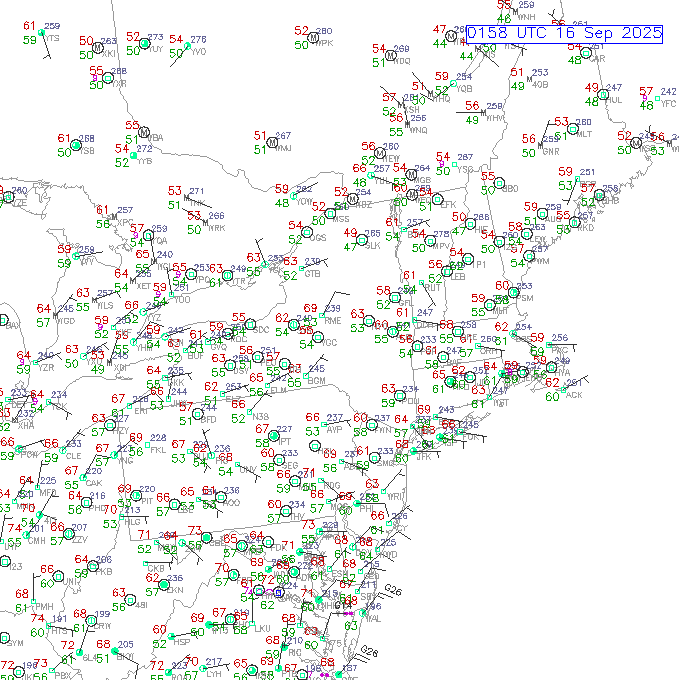 alb METAR plot