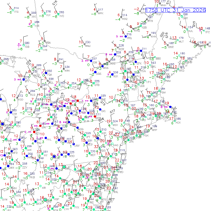 alb METAR plot