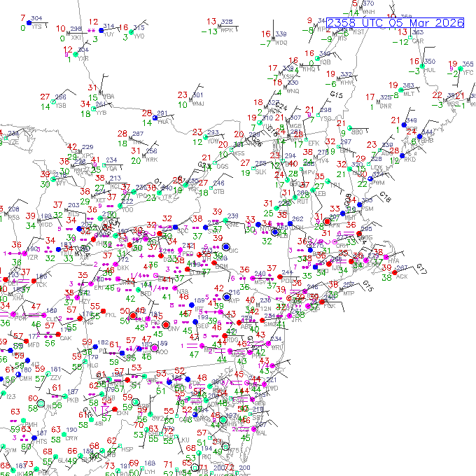 alb METAR plot