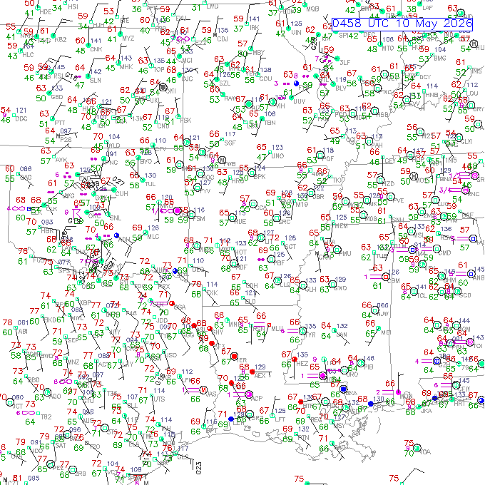 lit METAR plot