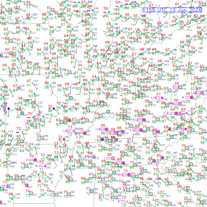 evv METAR plot