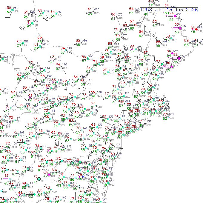 alb METAR plot