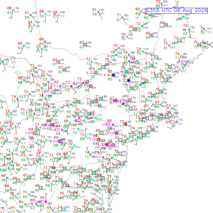 alb METAR plot